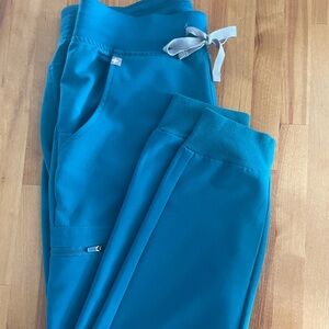 FIGS Zamora Scrub Pants - Pacific Blue - Size Small